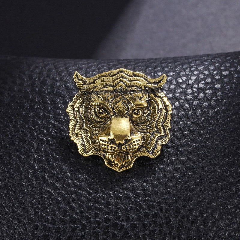 Men's Personalized Retro Animal Brooch Diamond Cartoon Lion Brooches
