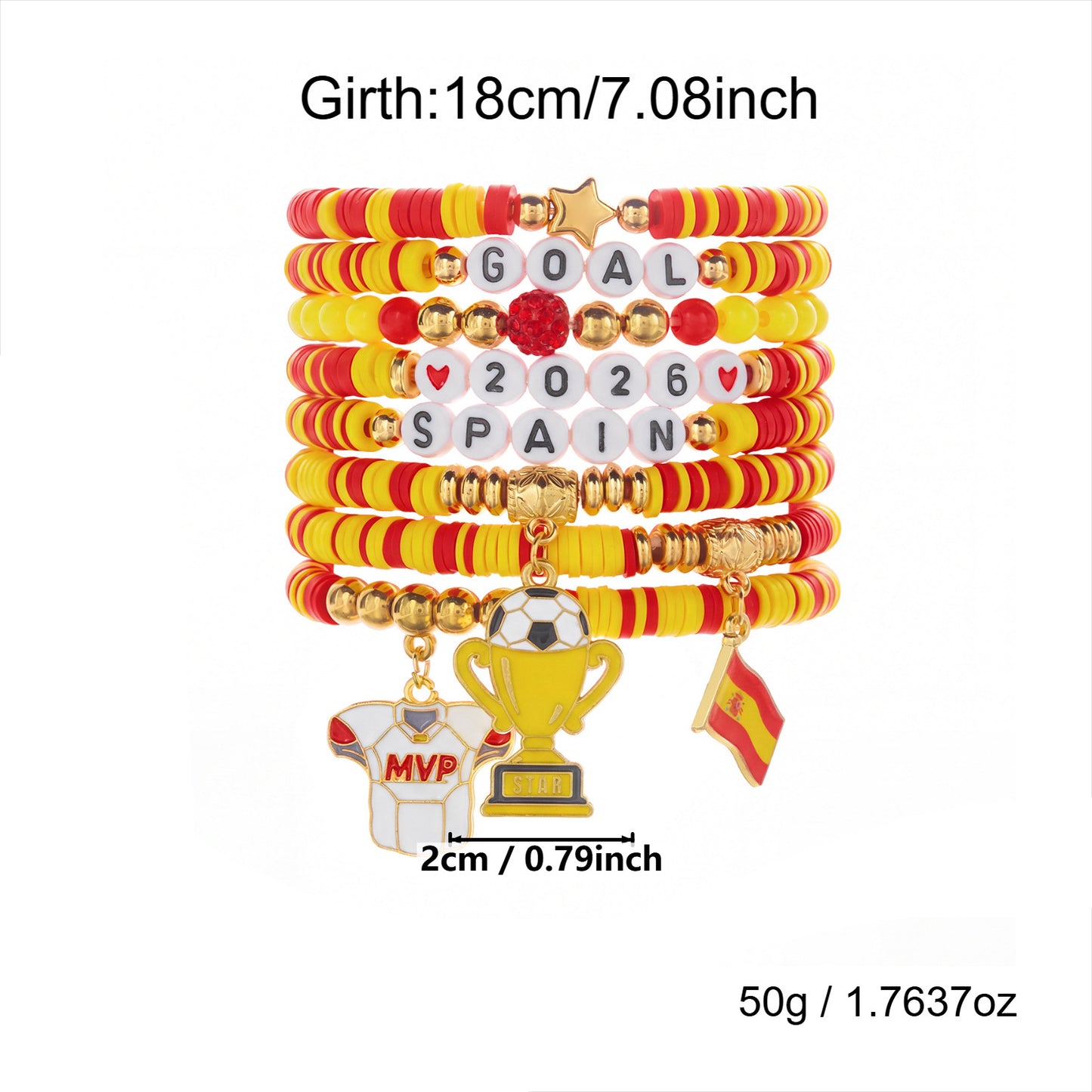 Style Theme Argentina Brazil Germany Football Game Bracelet