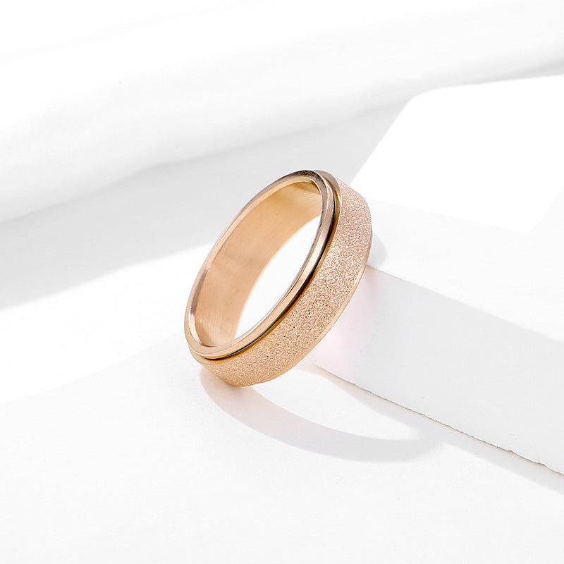 Colorful Pearl Sand Anxiety Useful Tool Rings