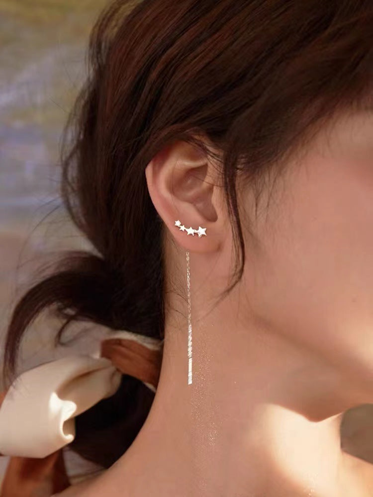 Women's Clover Lines Fashionable High-grade Tassel Simple Ear Line