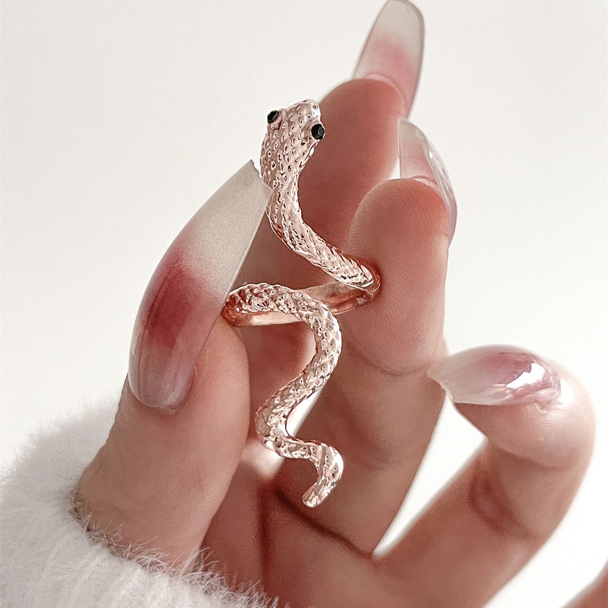 Men's Handsome Snake Pattern Punk Snake-shaped Animal Rings