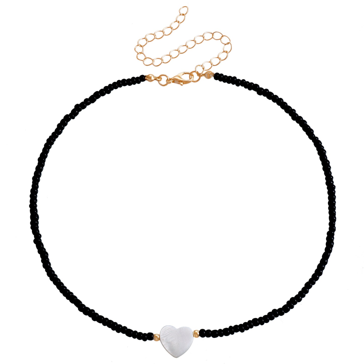 Women's Ornament Bohemian White Small Size Beads Necklaces
