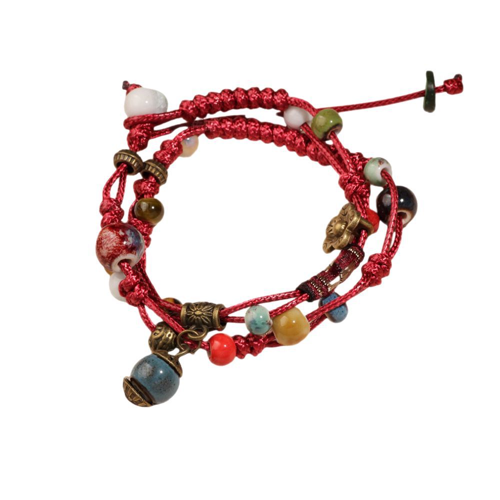Women's Retro National Trend Versatile Artistic Woven Chinese Bracelet