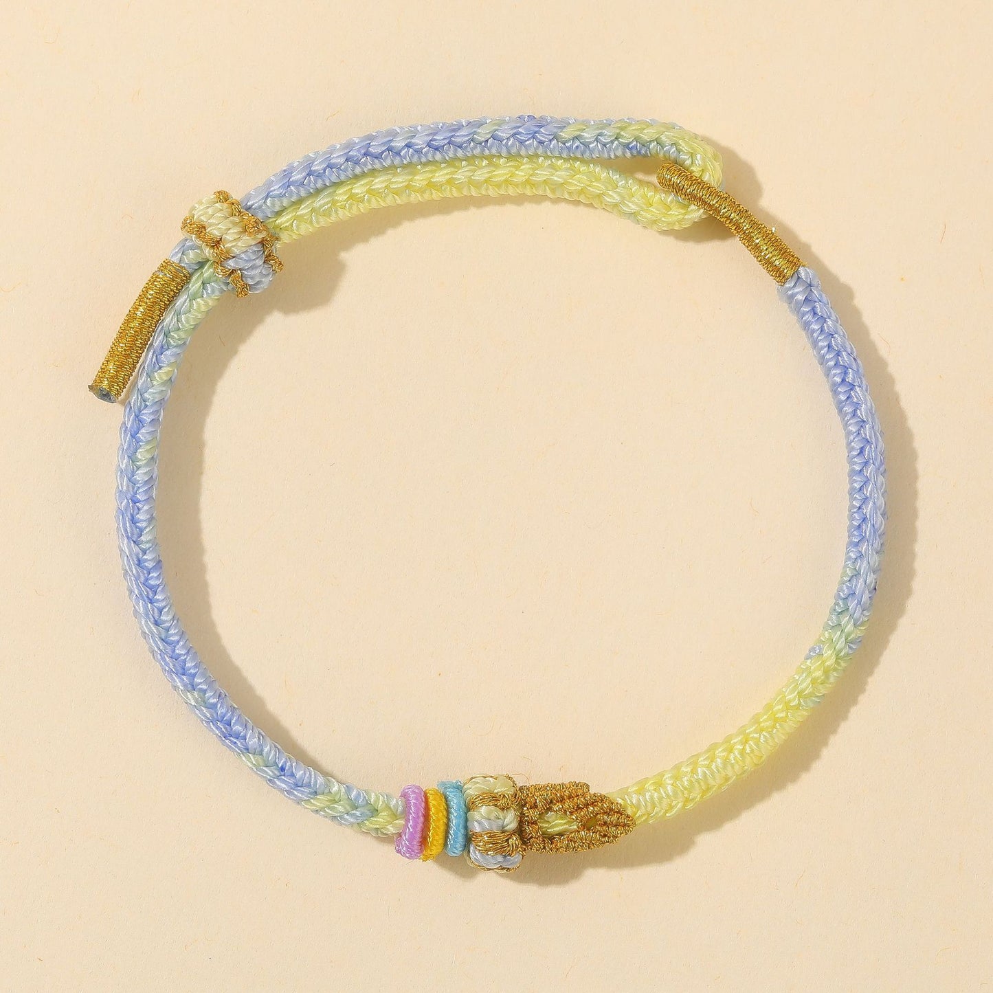 Women's & Men's Seven Braid Rope Gold List Title Knot Pass Every Exam Bracelet