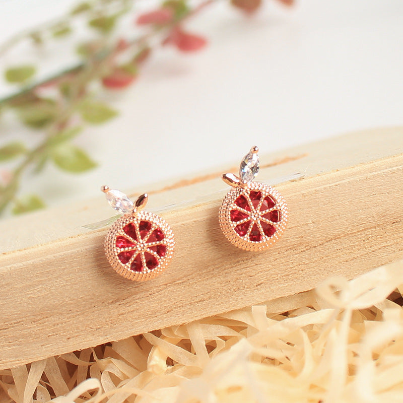 Sier Needle Fresh Sweet Lemon Fashion Rings