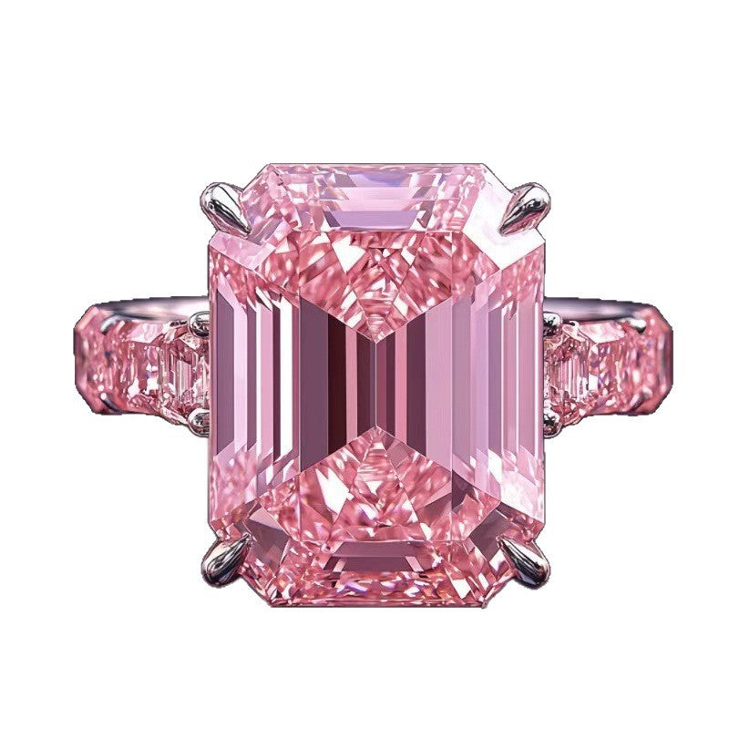 Popular Fashion Big Rectangular Marriage Engagement Ring