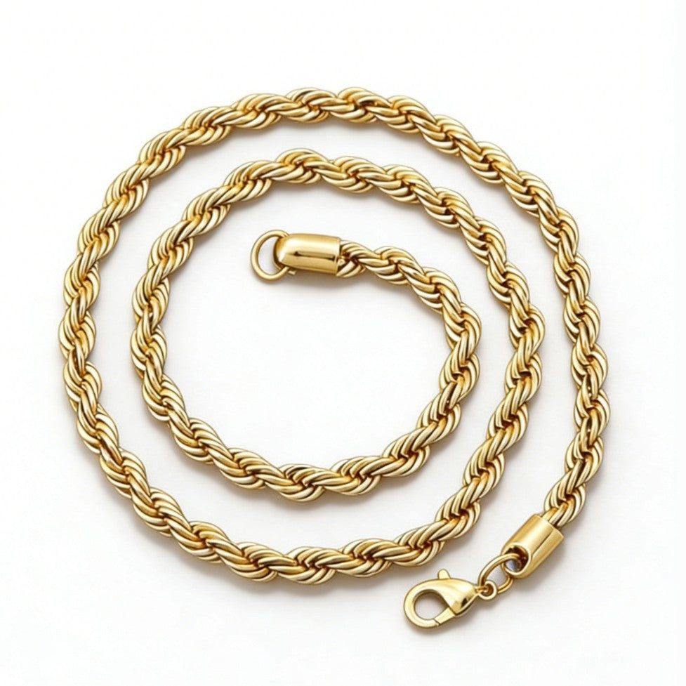 Stainless Steel Hemp Flowers Chain Titanium Female Clavicle Simple Graceful Necklace