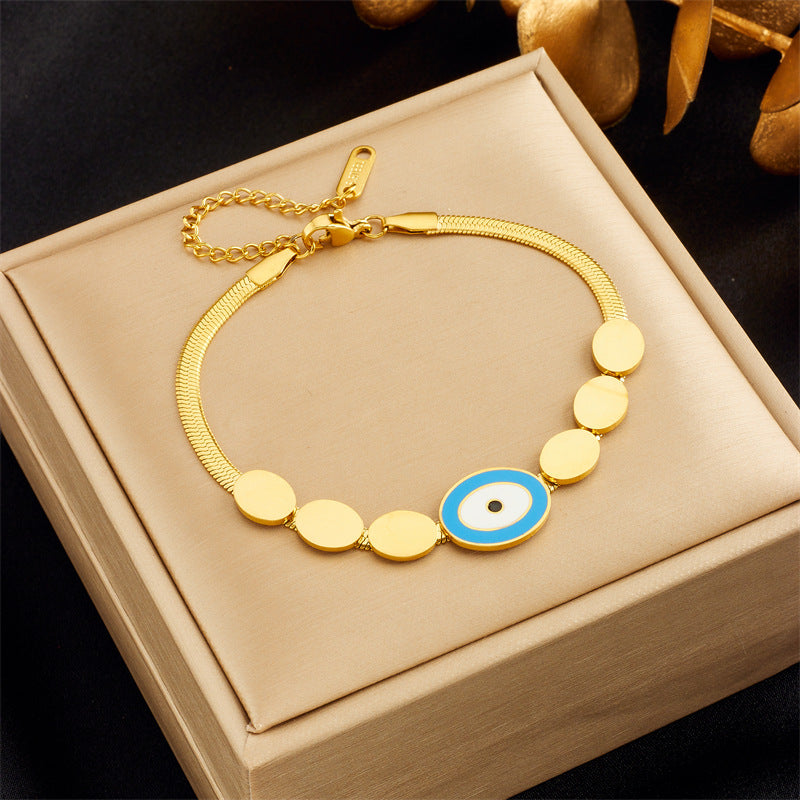 Light Luxury Simplicity Advanced Gold-plated Titanium Steel Bracelets