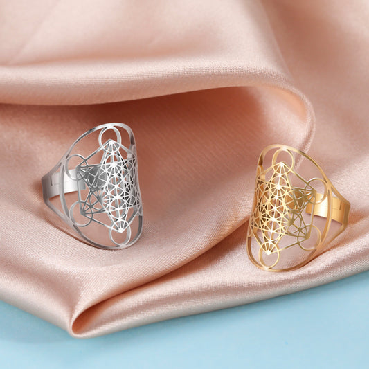 Personality Trend Titanium Steel Fashion Six-pointed Star Rings