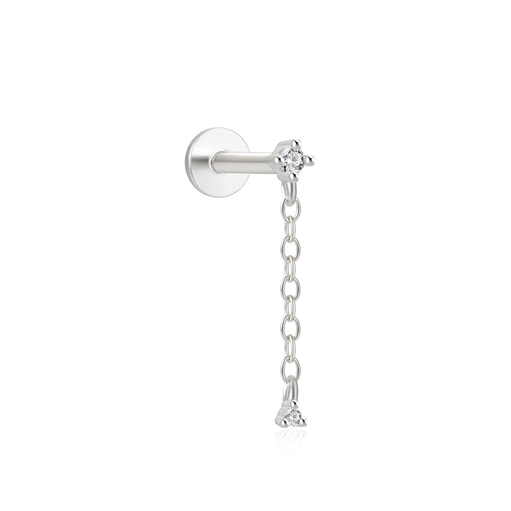 Women's Stars Fashion Flat Head Piercing Thread Ear Earrings