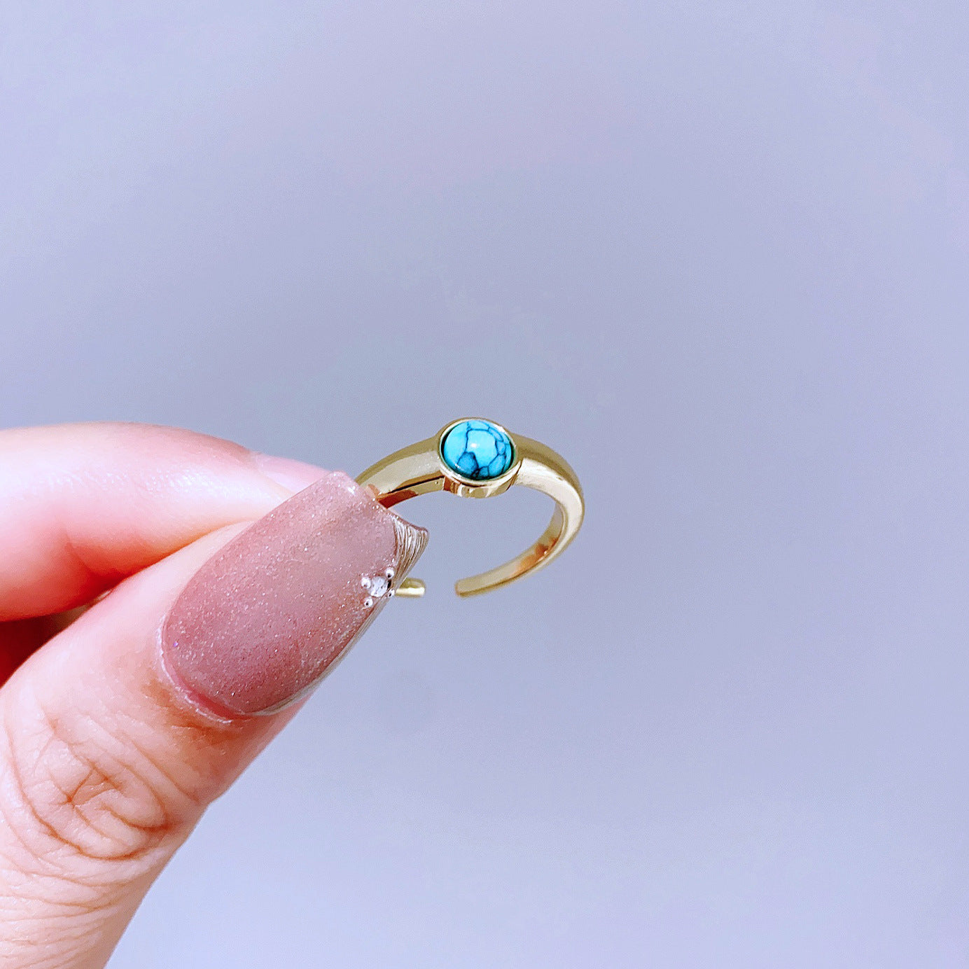 Light Luxury Minority Design Colorful Gemstone Rings
