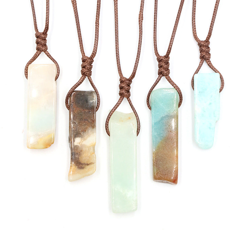 Tigereye Irregular Flat Long Woven Unshaped Necklaces