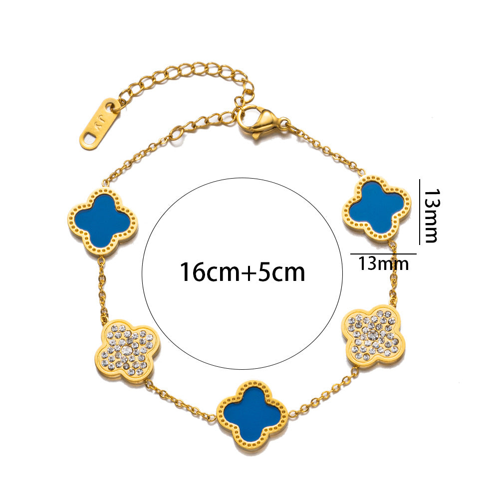 Diamond Rose Gold Fashion Charm Pork Bracelet