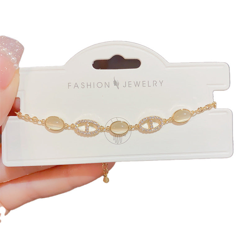 Opal Oval Simple Light Luxury High Sense Bracelets