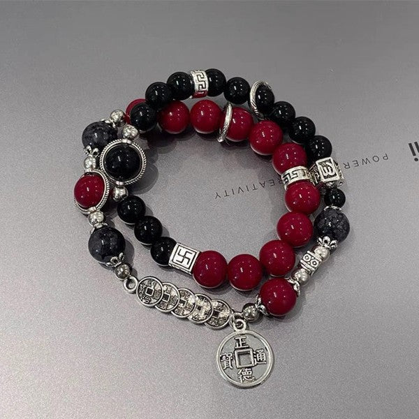 Small Commodity Coin Stacked Ancient Style Bracelet