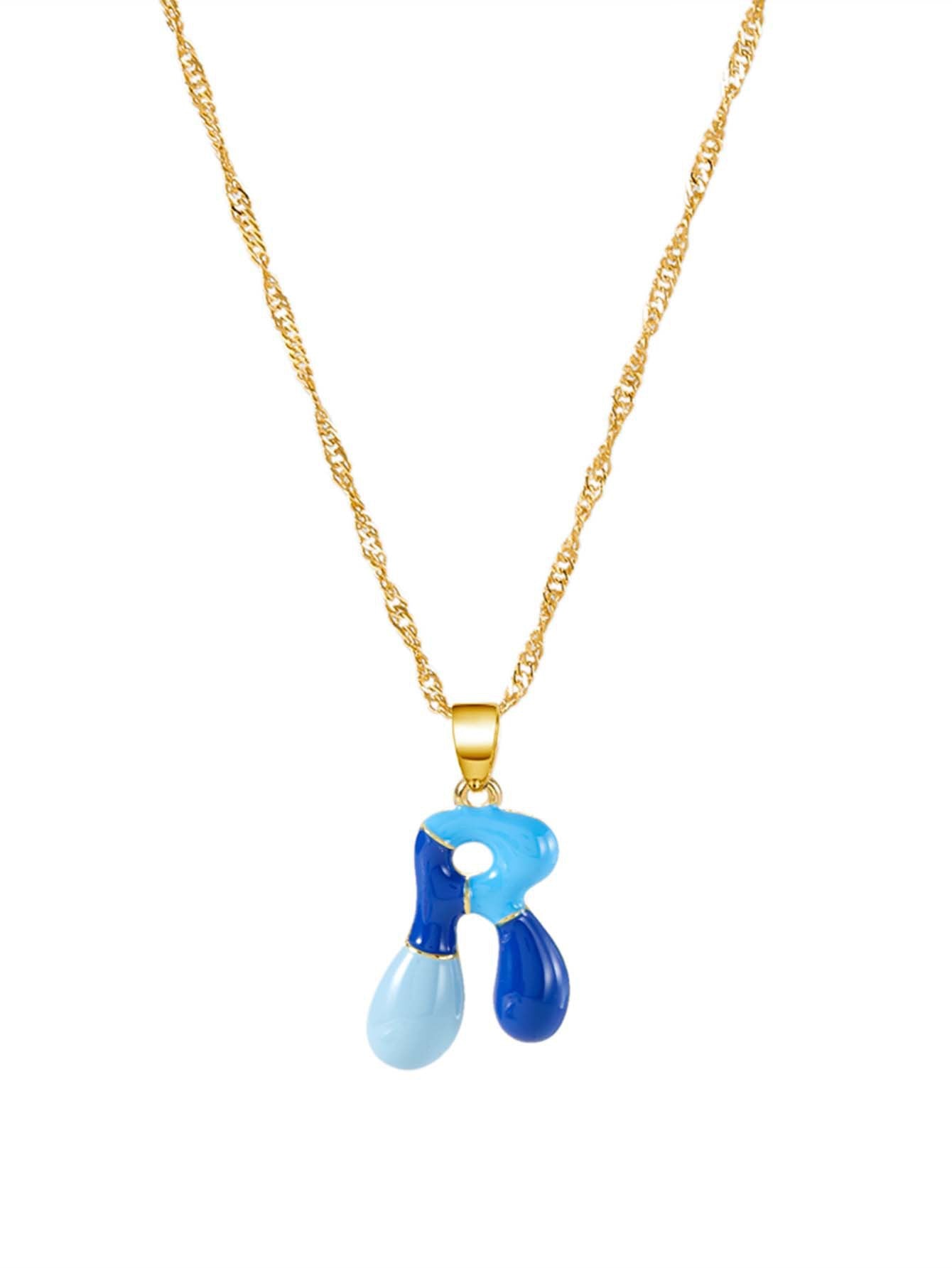 Jewelry Epoxy Bubble Dopamine Letter English Necklaces