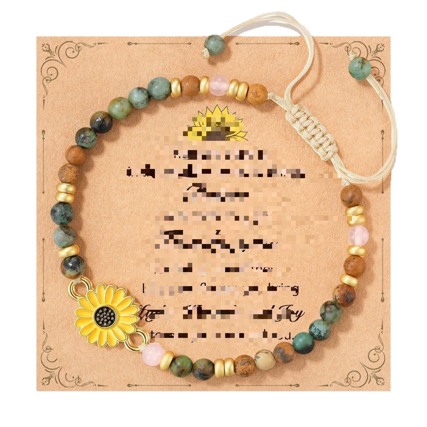 Women's Beaded Stainless Steel Cross Shelf Lobster Bracelet