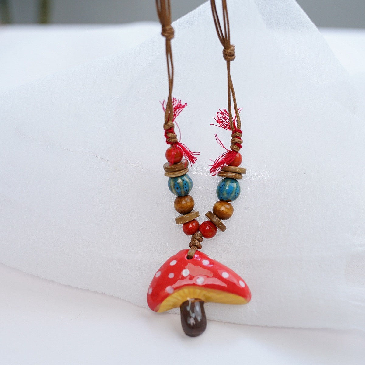Style Personalized Trendy Ceramic Geometric Colorful Fish Long High-grade Necklace
