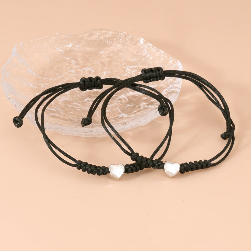 Couple Ethnic Style Alloy Love Woven Friendship Bracelets