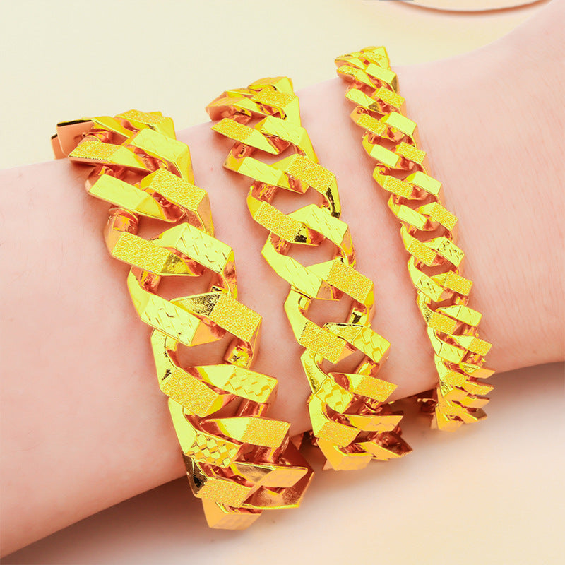 Vietnam Sand Gold Wide-brimmed Large Thick Bracelets