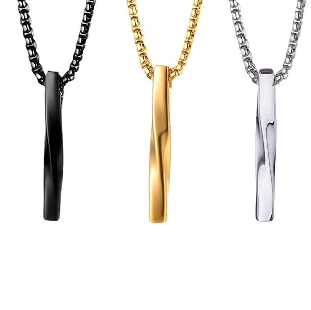 Simple Titanium Steel Three Colors Sweater Necklaces