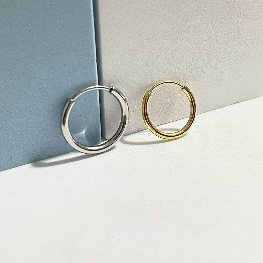 Titanium Alloy Simple Style Female Graceful Earrings
