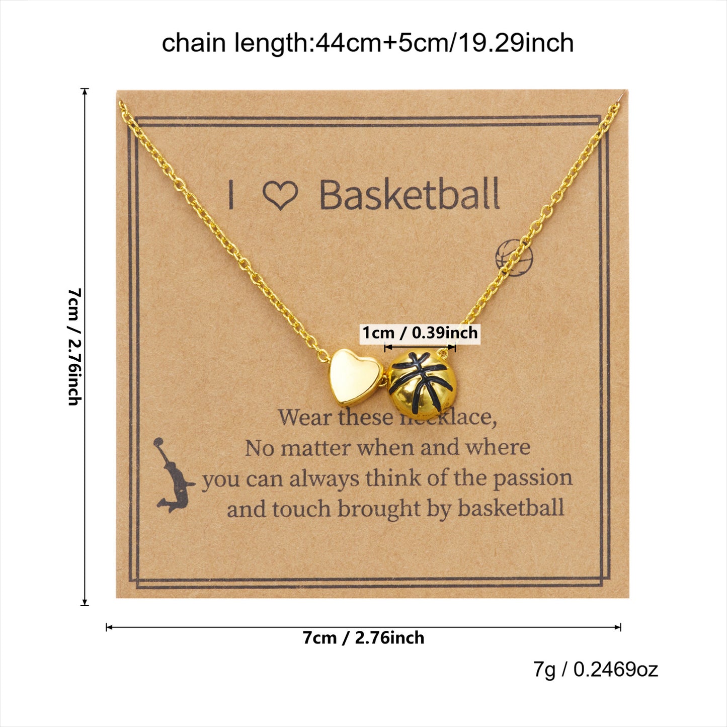 Sports Style Alloy Love Basketball Volleyball Everyday Joker Necklaces