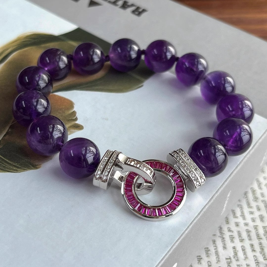Left Right Boutique Royal Purple Natural Amethyst Knotted So Bracelets