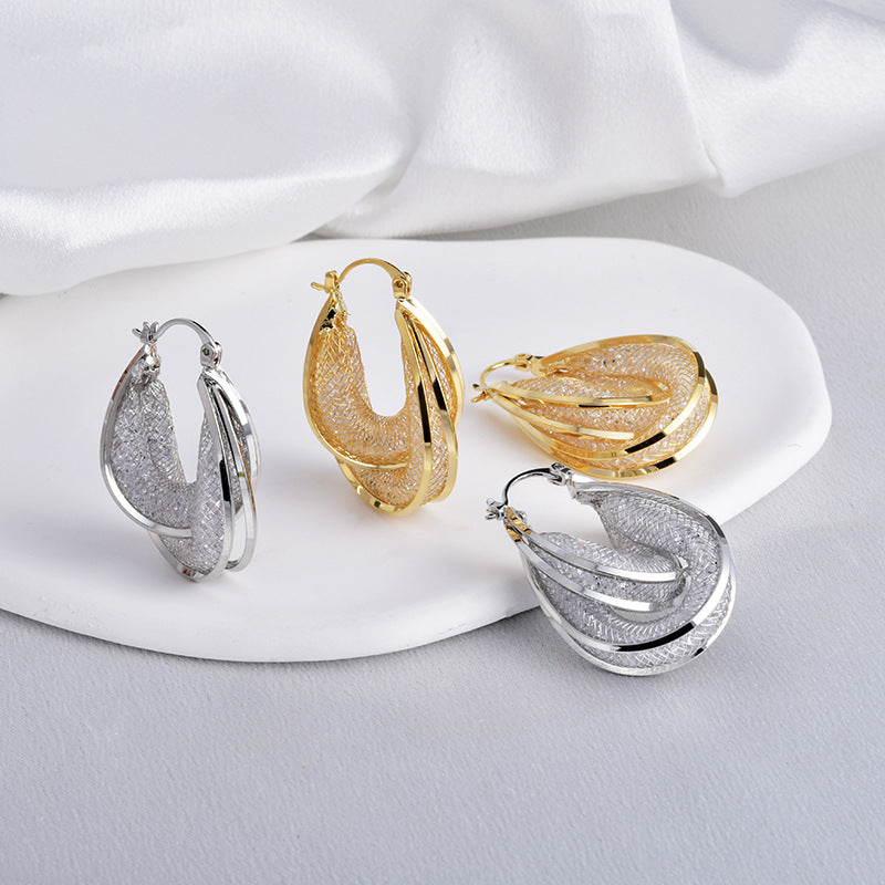 Luxury High Sense Super Shiny Crystal Clip Niche Design Rings
