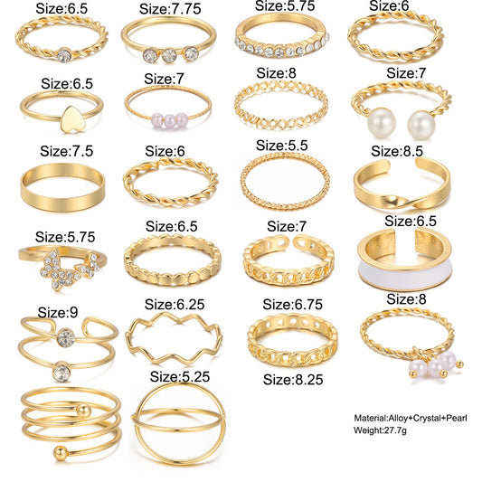 Oil Dripping Butterfly Wave Multi Knuckle Rings