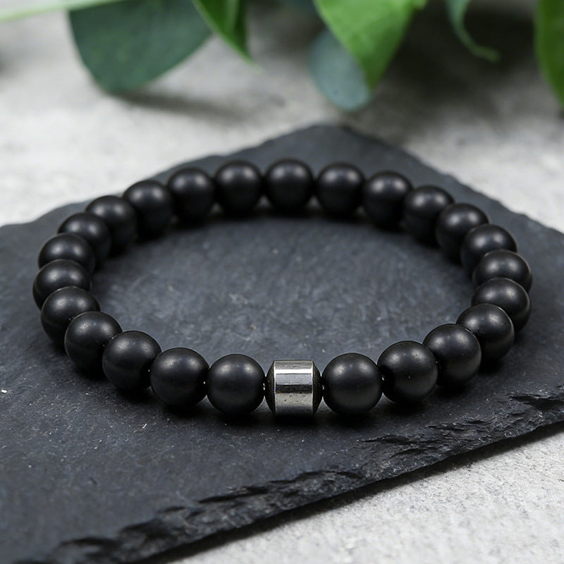 White Turquoise Tigereye Volcanic Rock Green Malachite Bracelet