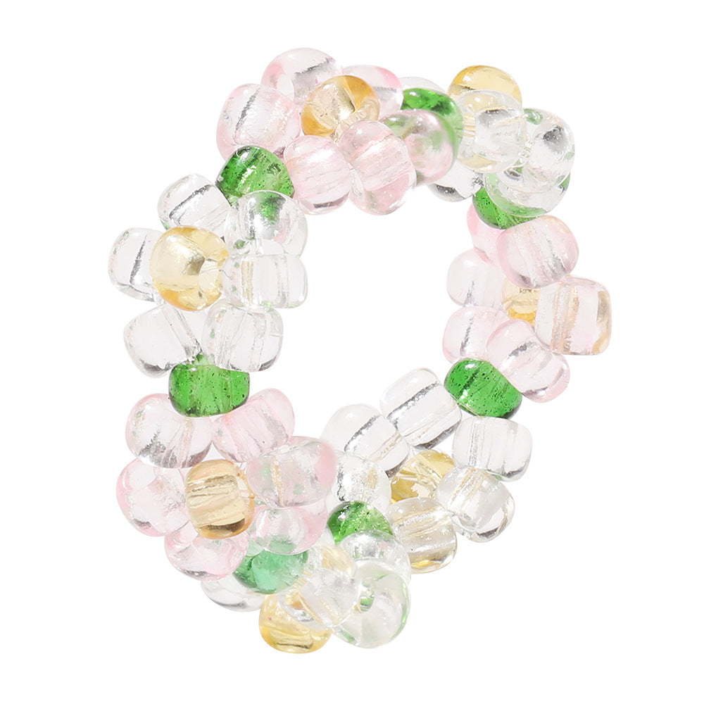 String Beads Stretch Candy Color Rice Rings