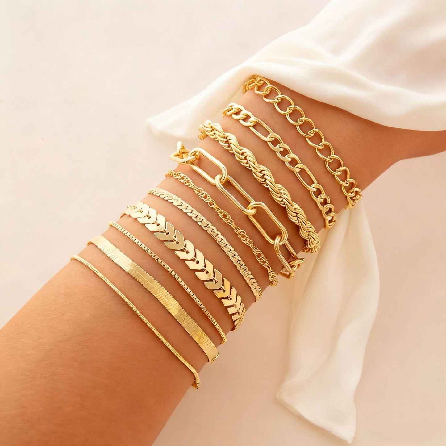 Classy Comfortable Of Personalized Alloy Combination Bracelets