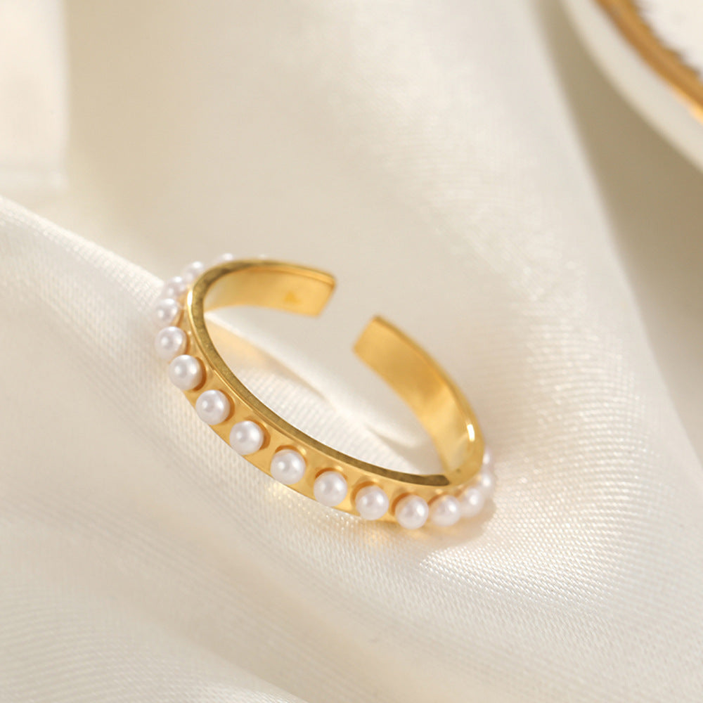 French Style Open Mouth Cold Stainless Steel Personality Special Interest Ring