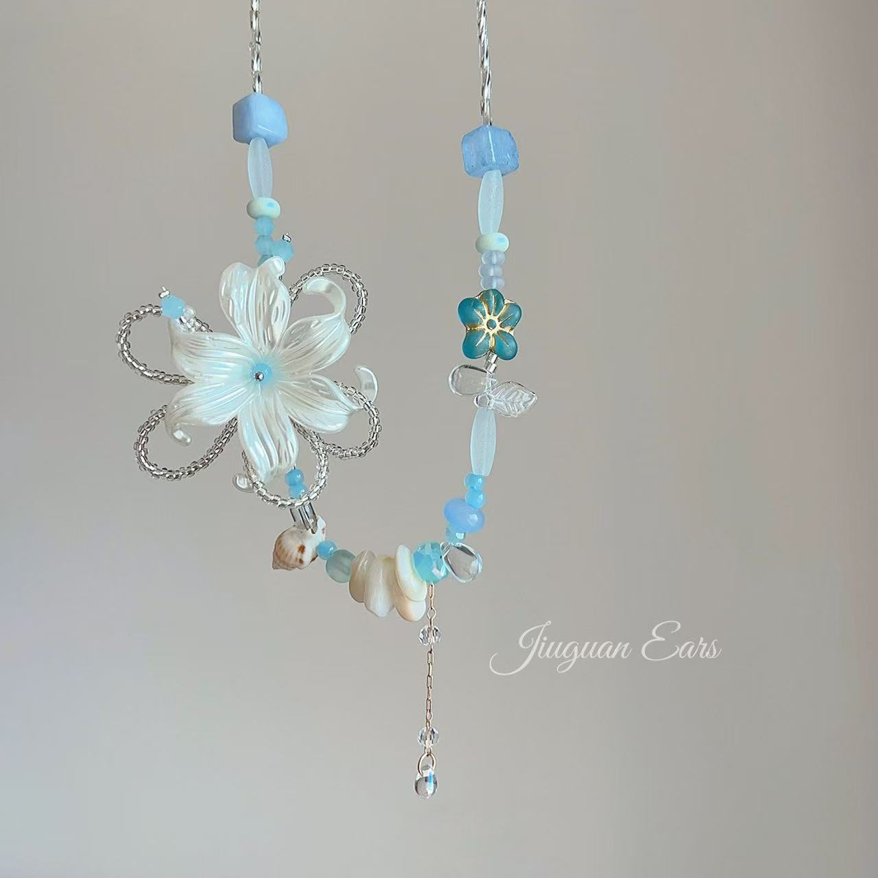 Ceramic Apple Braid Rope Beaded Female Niche Necklaces