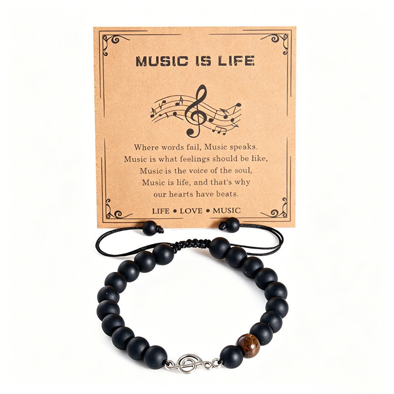 Women's Natural Powder Stone Woven Adjustable Carrying Strap Fresh Artistic Style Bracelets
