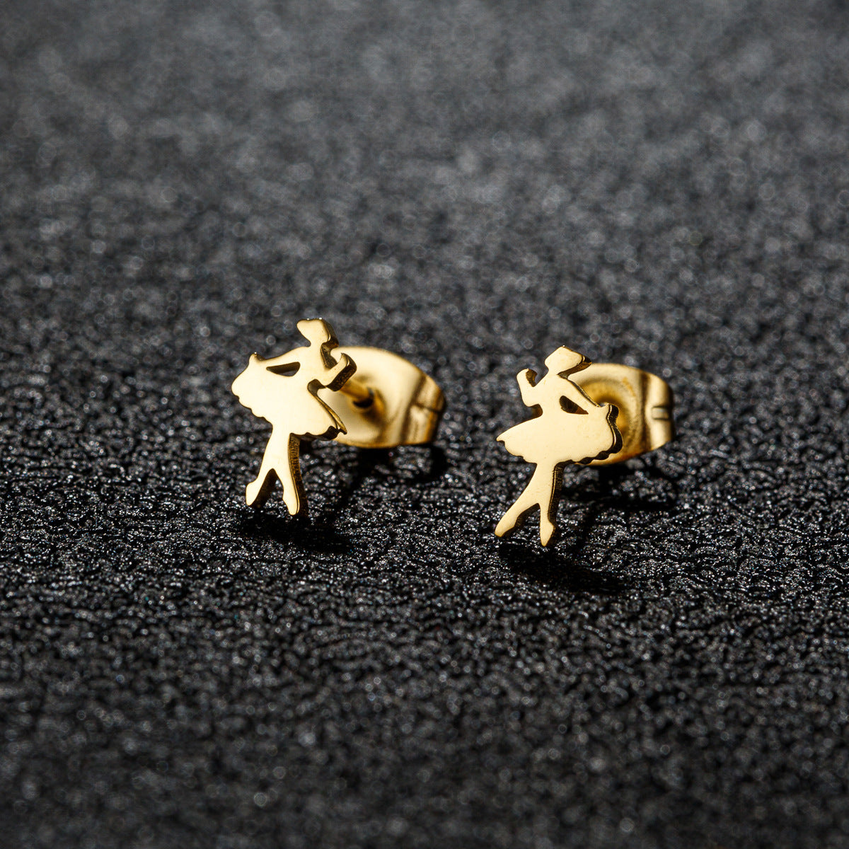 Women's Fashion Stainless Steel Personality Simple Style Bowknot Stud Earrings