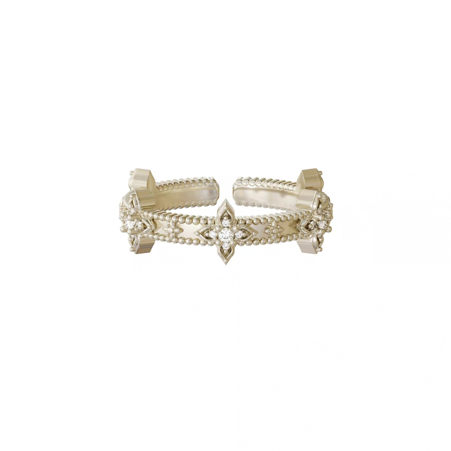 Glorious Youth Series Star Zircon Female Design French Retro Rings