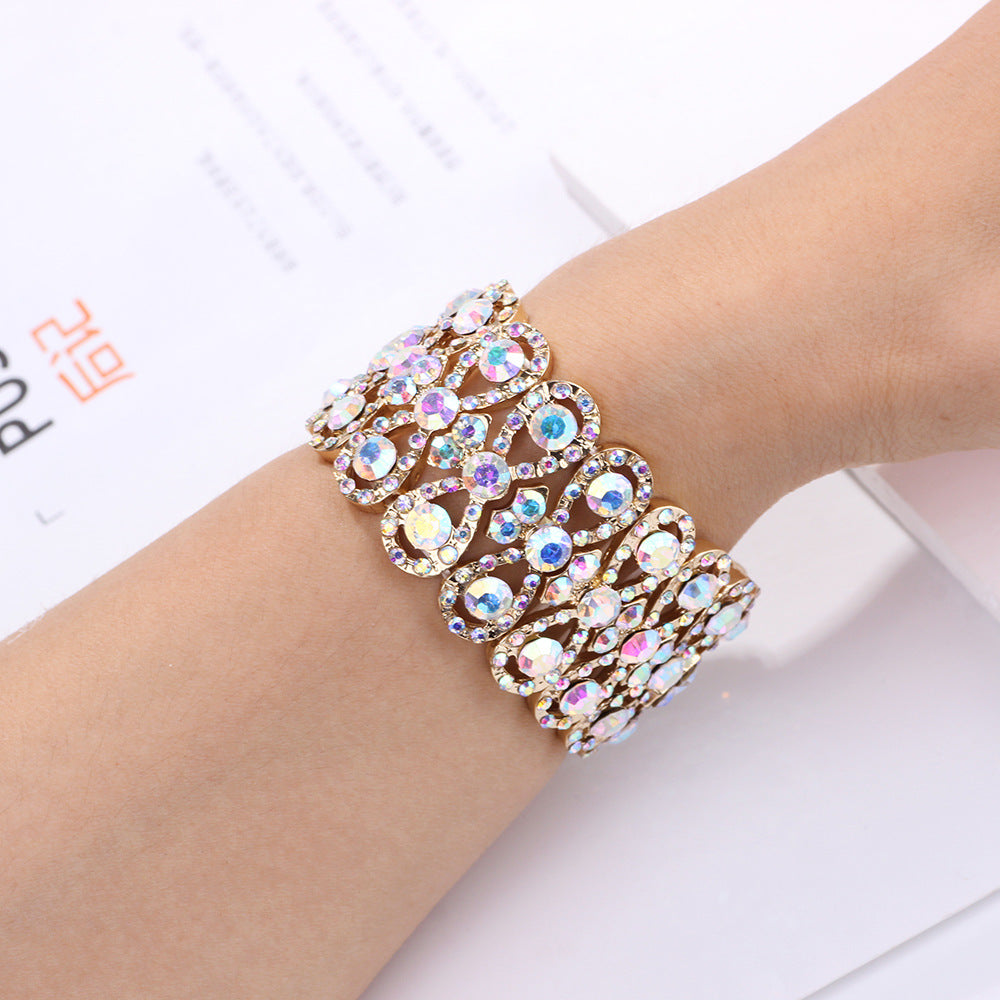 Luxury Crystal Stretch Handmade Words Brace Bracelet