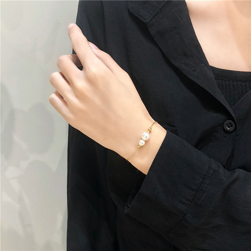 Pearl Female Korean Simple Personalized Adjustable Bracelet