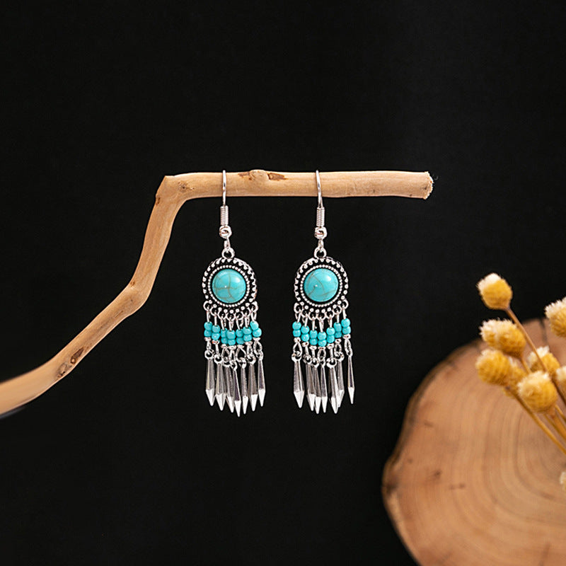 Chinese Style Beaded Personalized Ethnic Bohemian Earrings