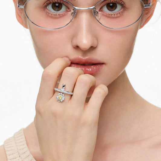Series Little Daisy Knife Fork Open Fashion High Ring