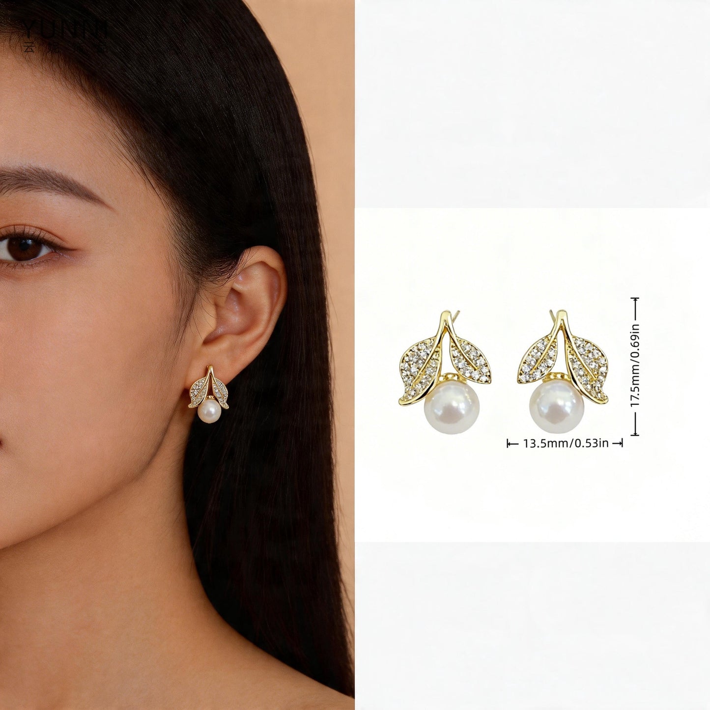 Women's Pearl Sier Needle Light Luxury High-grade Gentle Graceful Lady Earrings