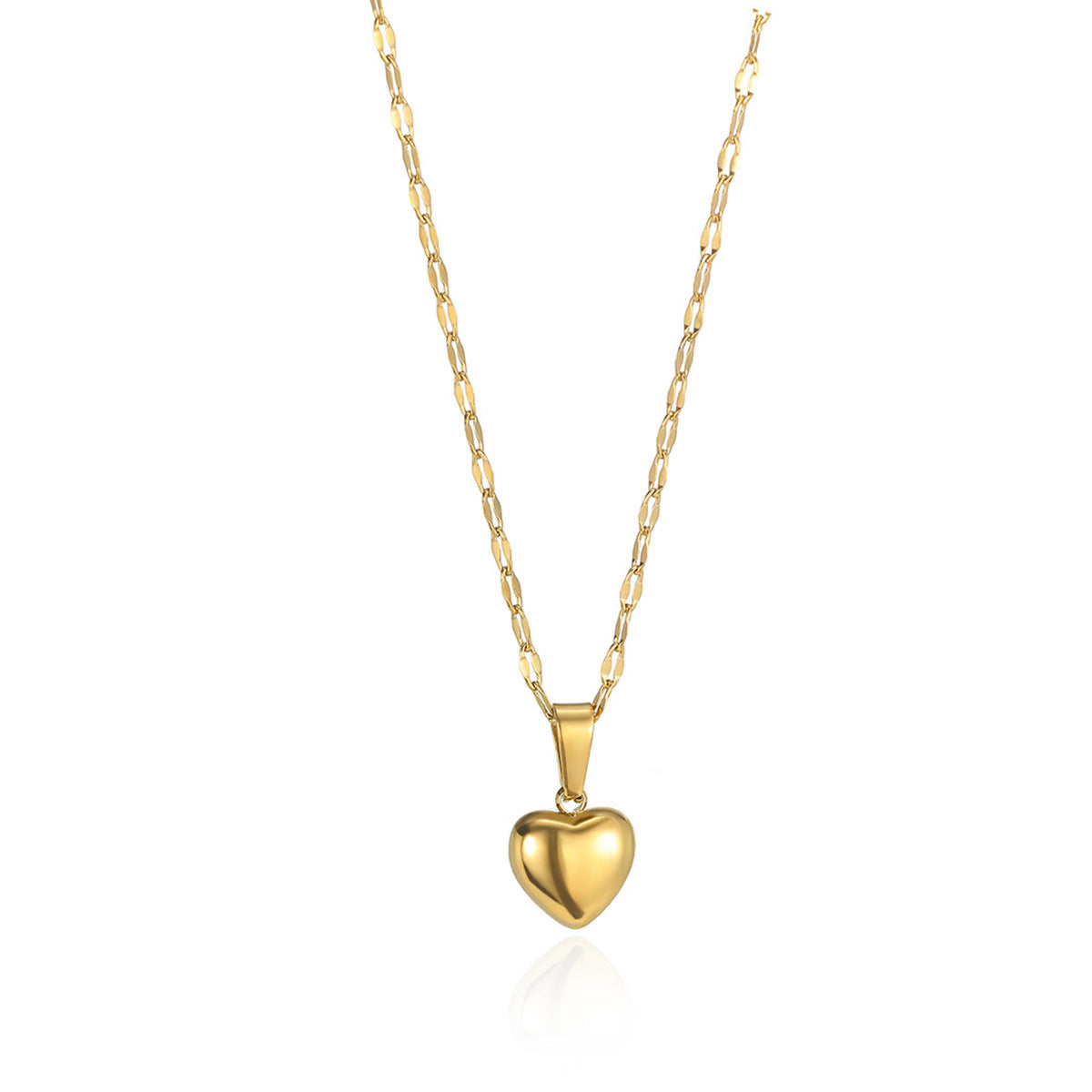 Simple Fashion Gold-plated Peach Heart Clavicle Chain Heart-shaped Necklace