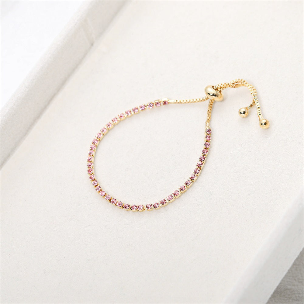 Crystal Light Luxury Micro Inlaid Zircon Female Simple And Bracelets