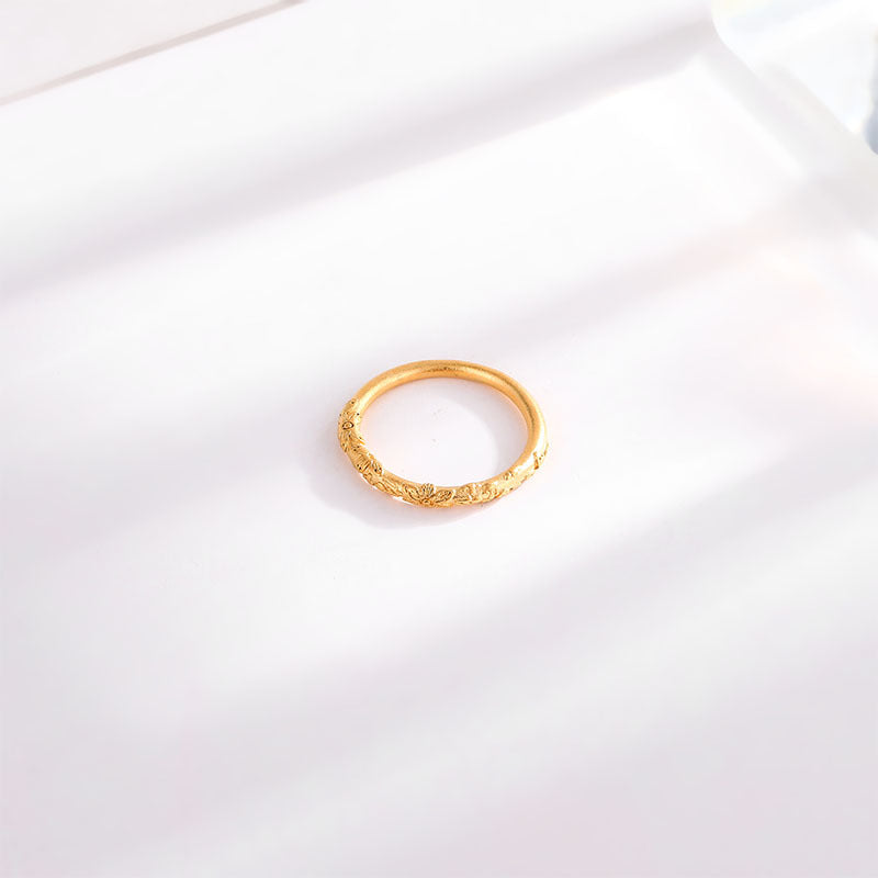 Ancient Style Bauhinia Female High Class Elegant Couple Romantic Rings