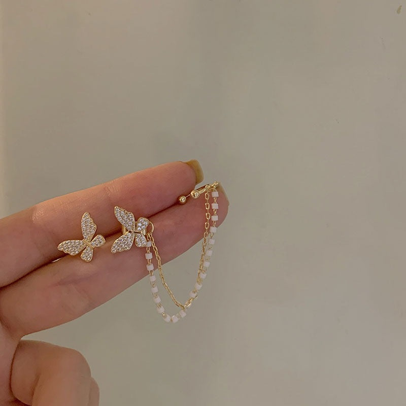 Ear Clips Sweet Light Luxury Fashionable Elegant High Sense Stud Earrings