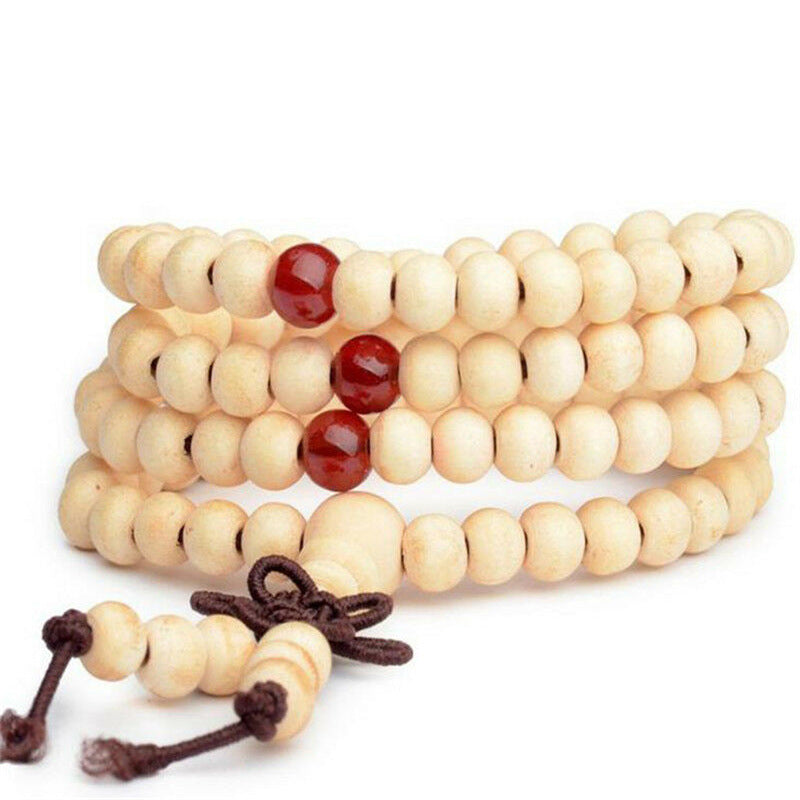 Pterocarpus Nanmu Wooden Prayer Beads Meditation Bracelets