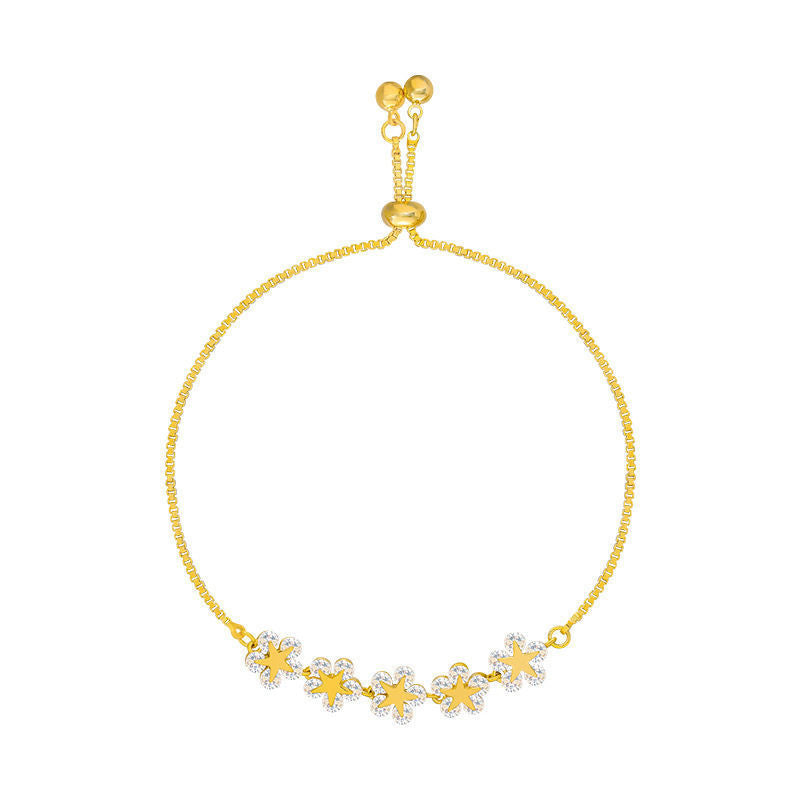 Women's Zircon Flower Korean Simple Design Personalized Bracelets