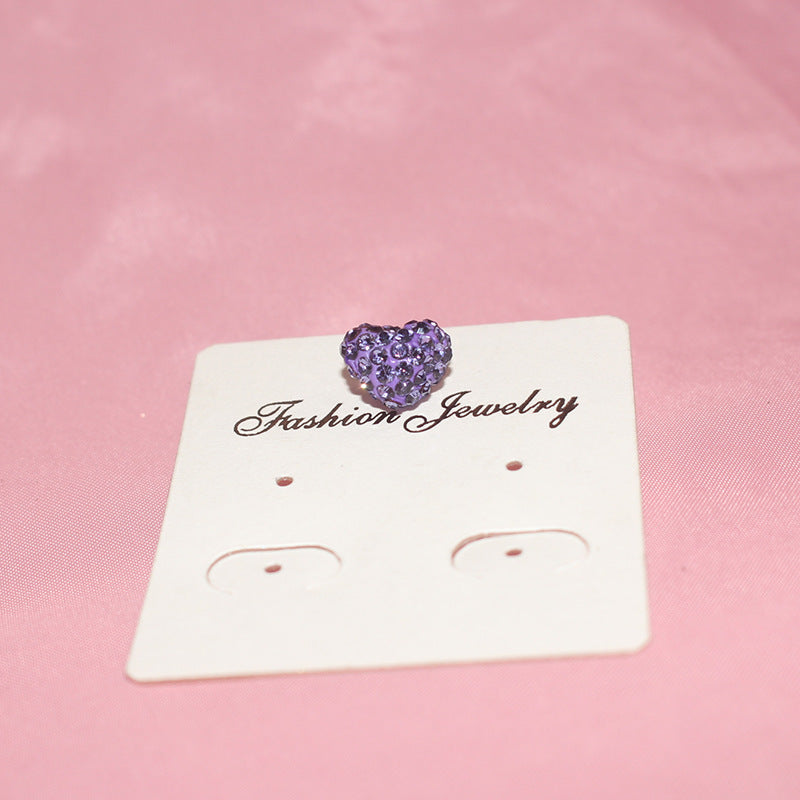 Titanium Steel Ear Fashion Three-dimensional Double-headed Twist Small Heart Shape Stud Earrings